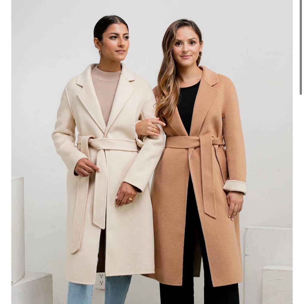 Edited Pieces wool reversible wrap jacket with two pockets